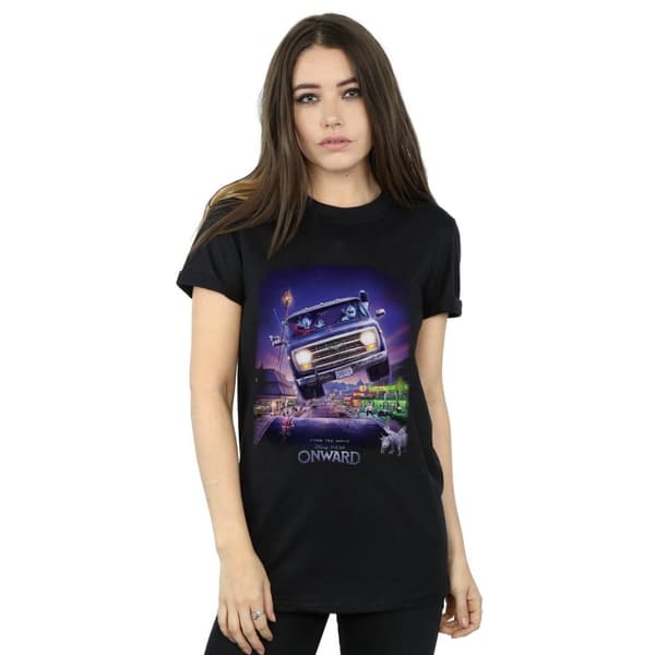 Disney Dam/kvinnor - Onward Gwniver Poster Boyfriend T-shirt i bomull