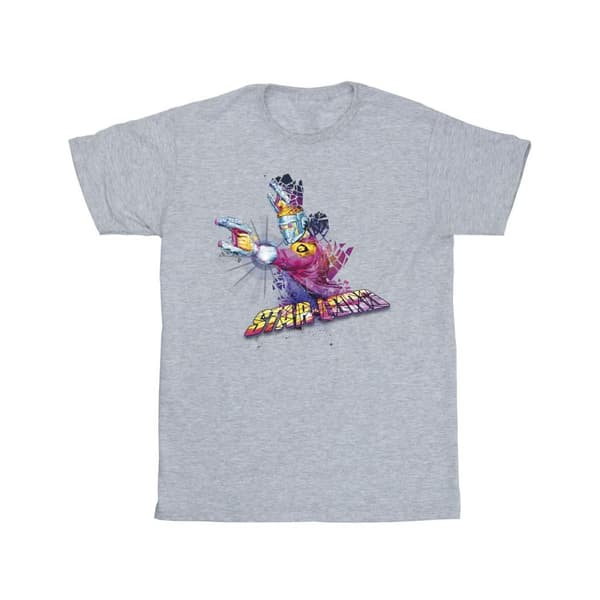 Marvel Mens Guardians Of The Galaxy Abstract Star Lord T-Shirt Sports Grey 3XL