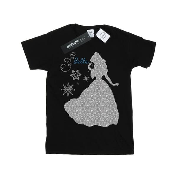 Disney Princess Belle Christmas Silhouette T-shirt i bomull för flickor