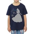 Miniatyrbild 3 av 5: Disney Princess Belle Christmas Silhouette T-shirt i bomull för flickor