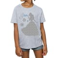 Miniatyrbild 3 av 5: Disney Princess Belle Christmas Silhouette T-shirt i bomull för flickor