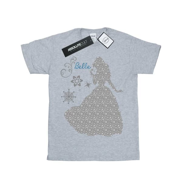 Disney Princess Belle Christmas Silhouette T-shirt i bomull för flickor