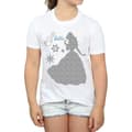 Miniatyrbild 3 av 5: Disney Princess Belle Christmas Silhouette T-shirt i bomull för flickor