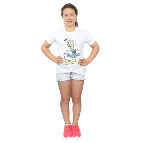 Disney Donald Duck Posing T-shirt i bomull för flickor