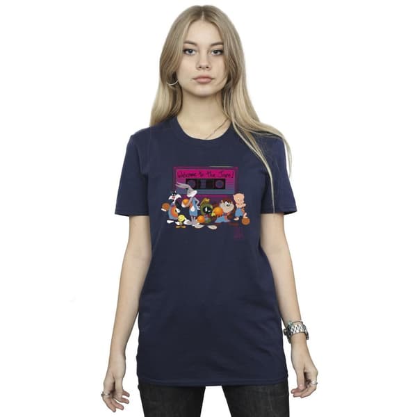 Space Jam: A New Legacy Dam/Tjej Team Cassette Boyfriend T-shirt i bomull