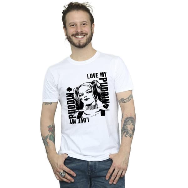 DC Comics Mens Suicide Squad Harley Love Puddin T-Shirt