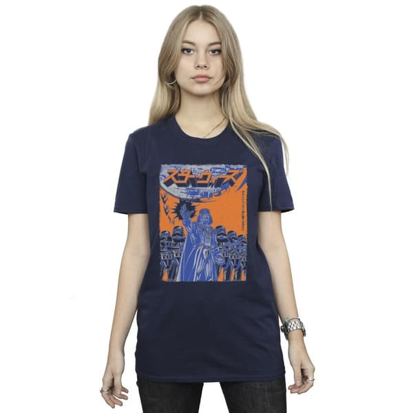 Star Wars Womens/Ladies Vader International Poster Cotton Boyfriend T-Shirt