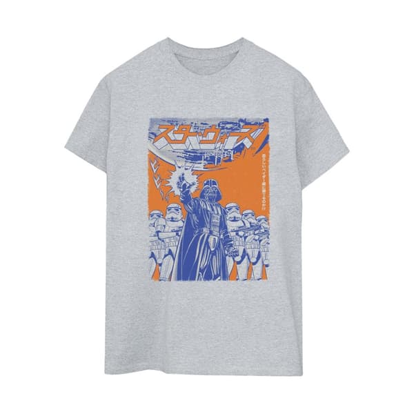 Star Wars Dam/dam Vader International Poster Boyfriend-t-shirt i bomull
