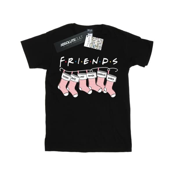 Friends T-shirt med logotyp för julstrumpa för herrar