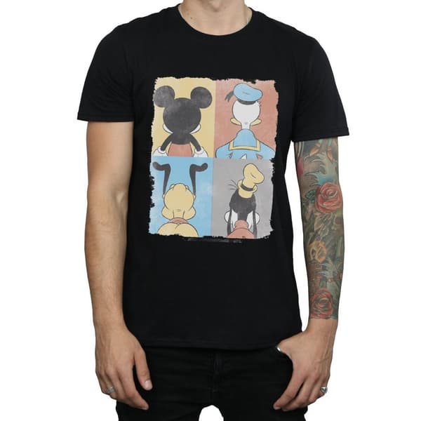 Disney Mens Mickey Mouse Four Backs T-Shirt