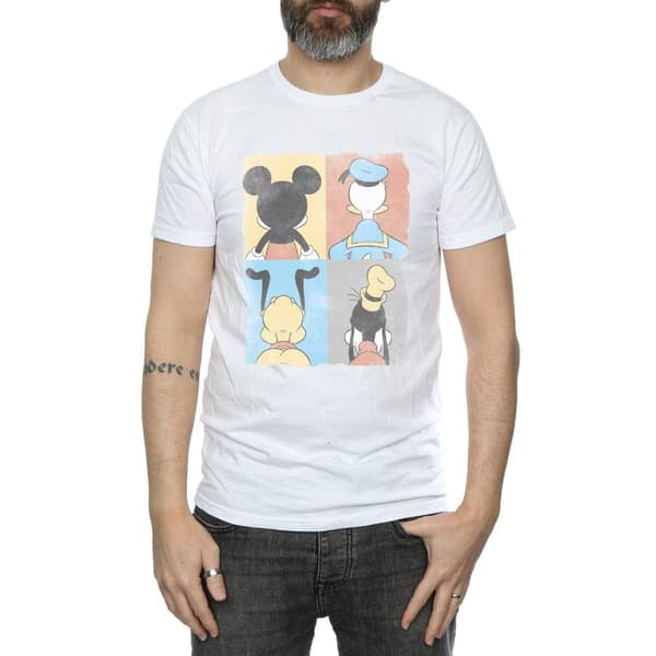 Disney Mens Mickey Mouse Four Backs T-Shirt