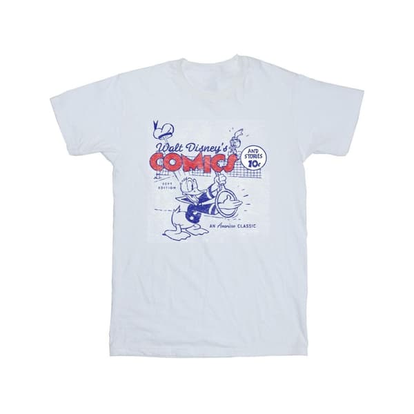 Disney Mens Donald Duck Comics T-Shirt White XXL