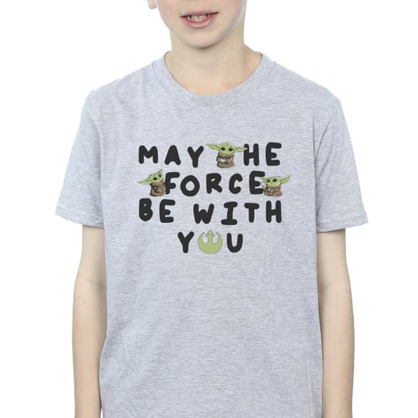 Star Wars Pojkar Mandalorian Grogu May The Force Be With You - T-shirt