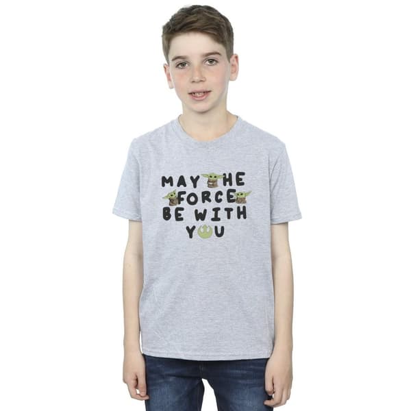 Star Wars Pojkar Mandalorian Grogu May The Force Be With You - T-shirt