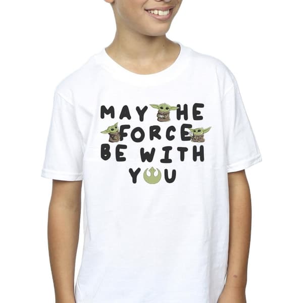 Star Wars Boys The Mandalorian Grogu May The Force Be With You T-Shirt