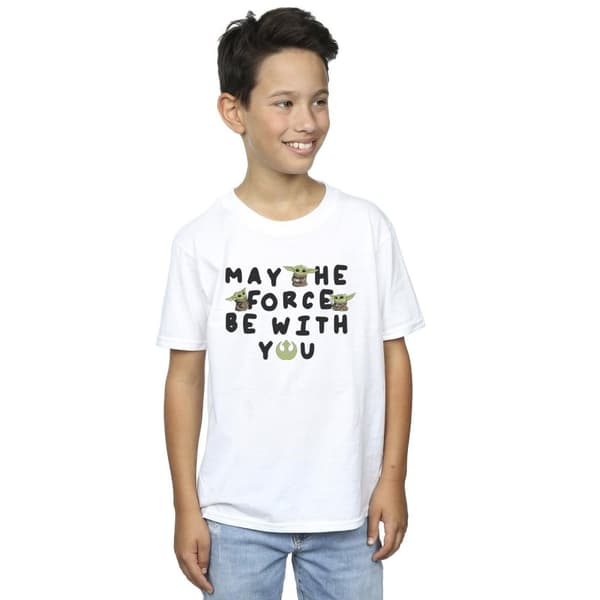 Star Wars Boys The Mandalorian Grogu May The Force Be With You T-Shirt
