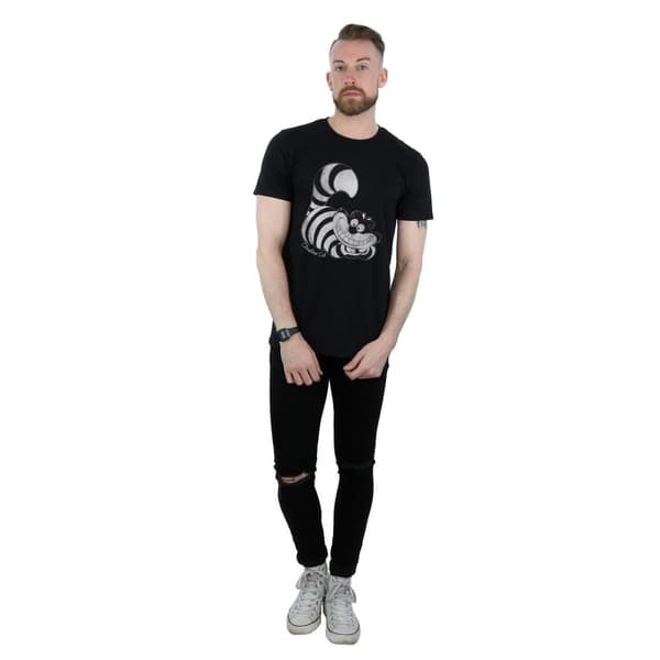 Disney Mens Alice in Wonderland Mono Cheshire Cat T-Shirt