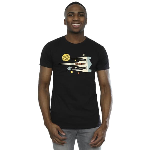 Star Wars Mens The Mandalorian Cutout Ship T-Shirt