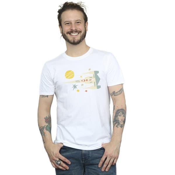 Star Wars Mens The Mandalorian Cutout Ship T-Shirt