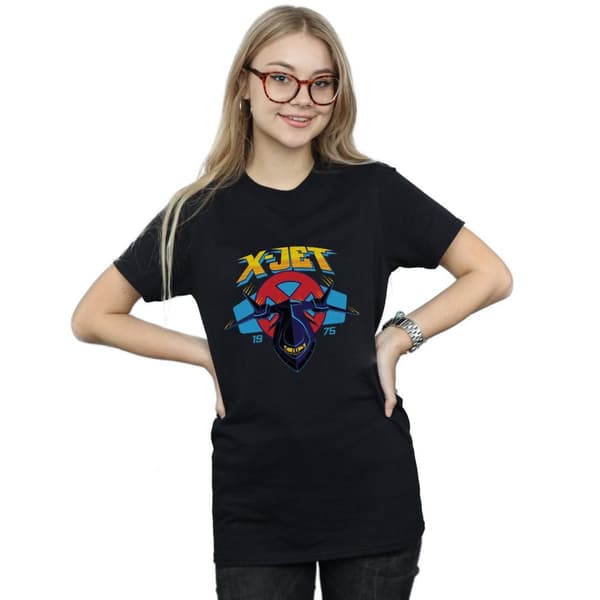 Marvel Dam/Tjej X-Men X-Jet Boyfriend T-shirt i bomull