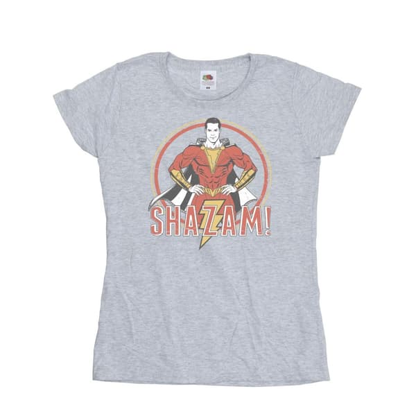 DC Comics Dam/Tjej - Shazam Retro Circle - T-shirt i bomull med tryck