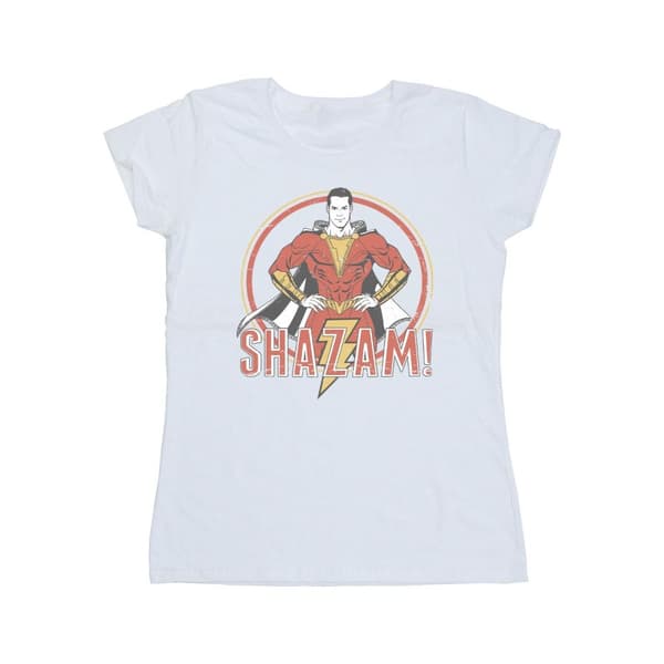 DC Comics Dam/Tjej - Shazam Retro Circle - T-shirt i bomull med tryck
