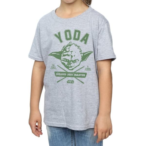 Star Wars Yoda Collegiate T-shirt i bomull för flickor