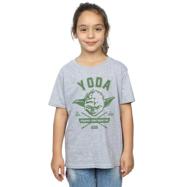 Star Wars Yoda Collegiate T-shirt i bomull för flickor