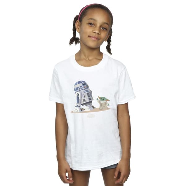 Star Wars Girls The Mandalorian R2D2 And Grogu Cotton T-Shirt