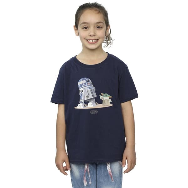 Star Wars Girls The Mandalorian R2D2 And Grogu Cotton T-Shirt