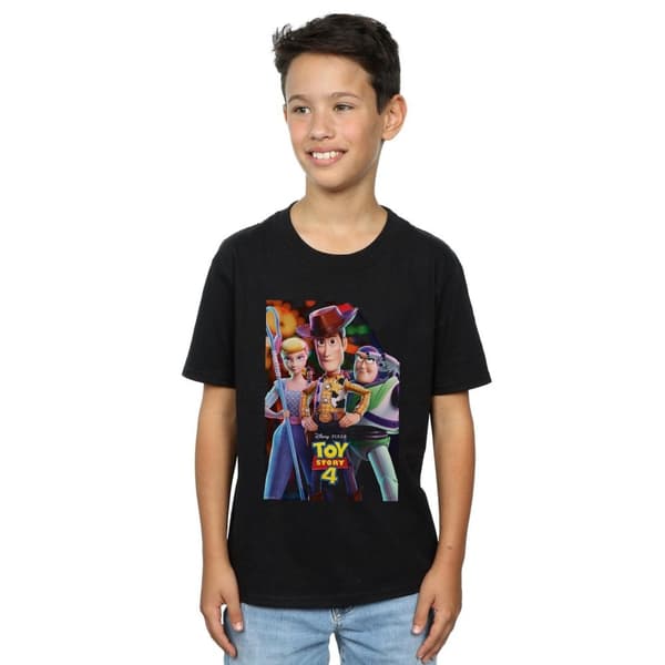 Disney T-shirt med affisch för pojkar Toy Story 4 Buzz Woody And Bo Peep