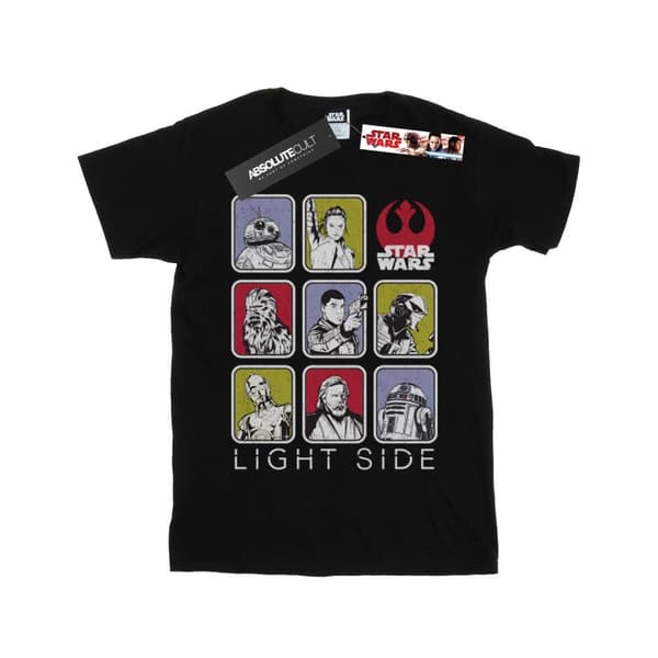Star Wars Dam/Tjej The Last Jedi - Pojkvänströja i bomull med flera karaktärer Black XL