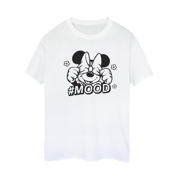 Disney Dam/Tjej Minnie Mouse Mood Bomull Boyfriend T-shirt White 3XL