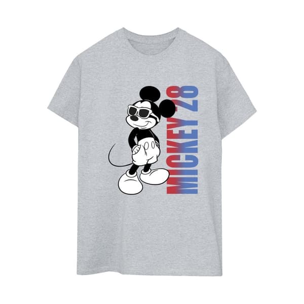 Disney Dam/Tjej Musse Pigg Gradient Bomull Boyfriend T-shirt
