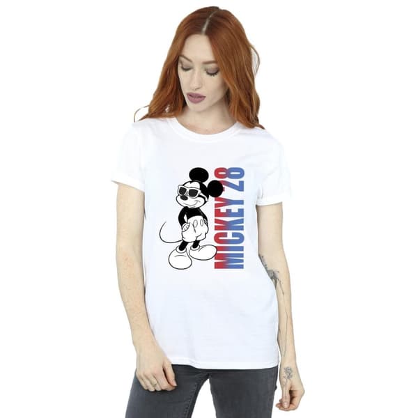 Disney Dam/Tjej Musse Pigg Gradient Bomull Boyfriend T-shirt