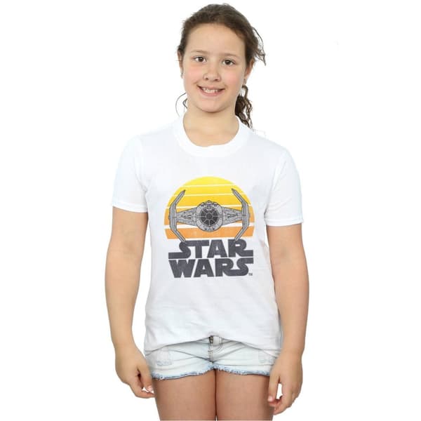 Star Wars Girls Sunset TIE Fighter Cotton T-Shirt
