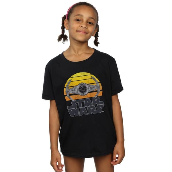 Star Wars Girls Sunset TIE Fighter Cotton T-Shirt
