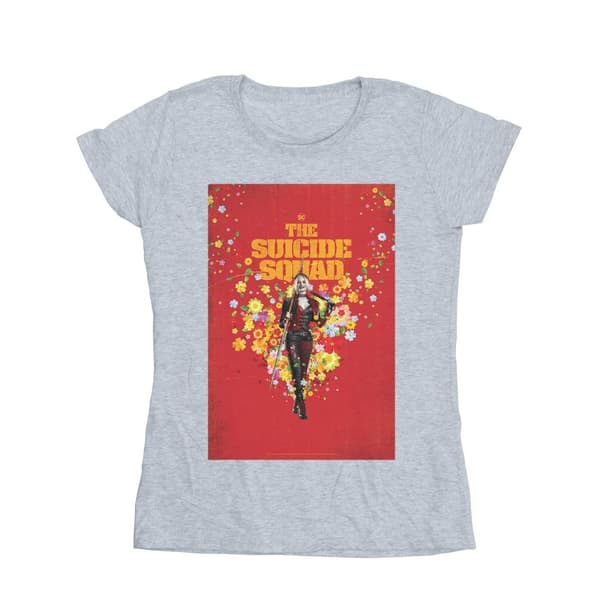 DC Comics Womens/Ladies The Suicide Squad Harley Quinn Poster Cotton T-Shirt