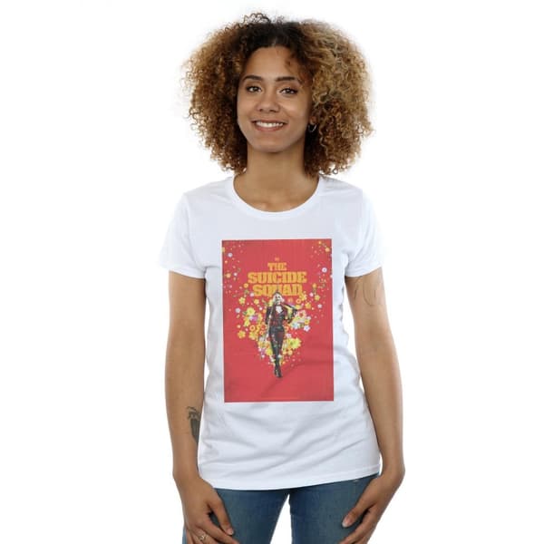 DC Comics Womens/Ladies The Suicide Squad Harley Quinn Poster Cotton T-Shirt