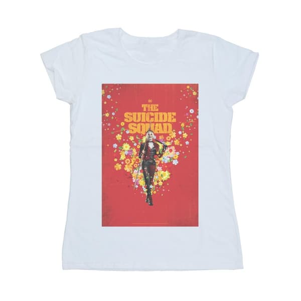 DC Comics Womens/Ladies The Suicide Squad Harley Quinn Poster Cotton T-Shirt