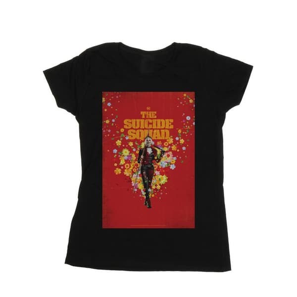 DC Comics Womens/Ladies The Suicide Squad Harley Quinn Poster Cotton T-Shirt