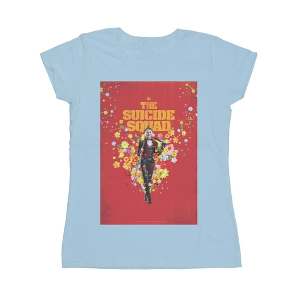 DC Comics Womens/Ladies The Suicide Squad Harley Quinn Poster Cotton T-Shirt