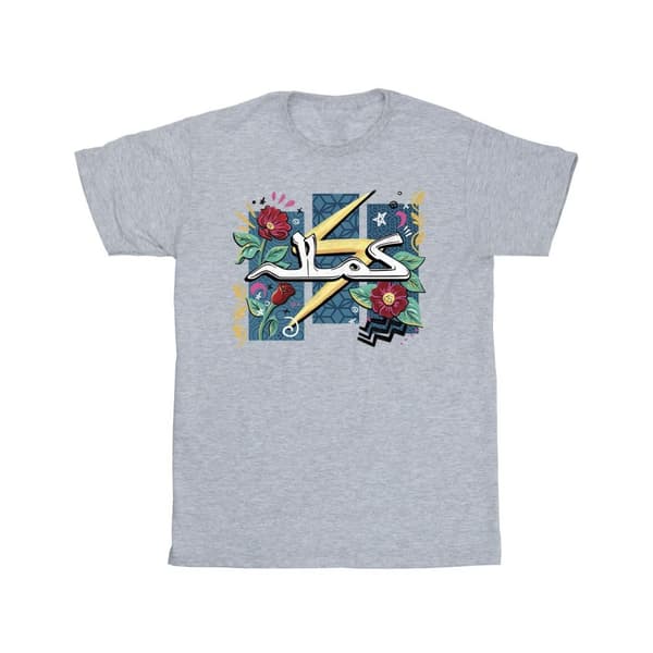 Marvel Ms Marvel Flower Lightning bomulls-T-shirt för flickor