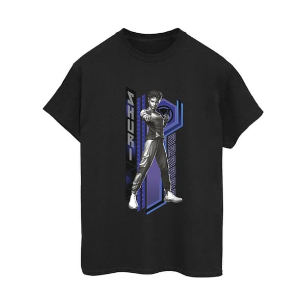 Marvel Womens/Ladies Black Panther Wakanda Forever Shuri Pose Cotton Boyfriend T-Shirt