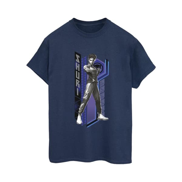 Marvel Womens/Ladies Black Panther Wakanda Forever Shuri Pose Cotton Boyfriend T-Shirt