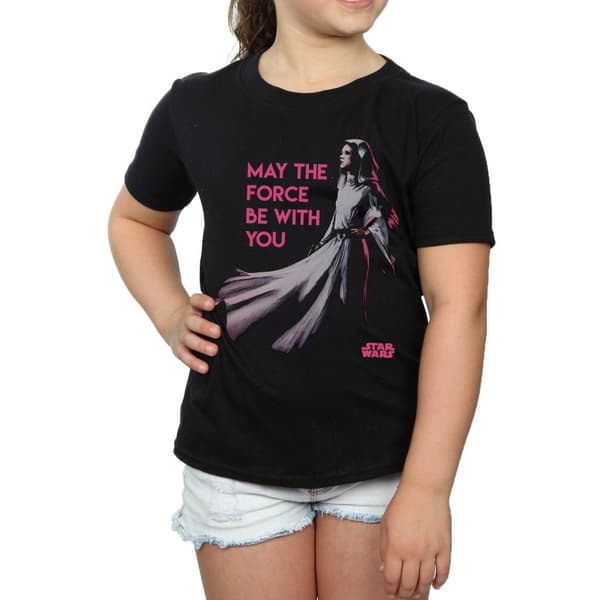 Star Wars Prinsessan Leia Force T-shirt i bomull för flickor