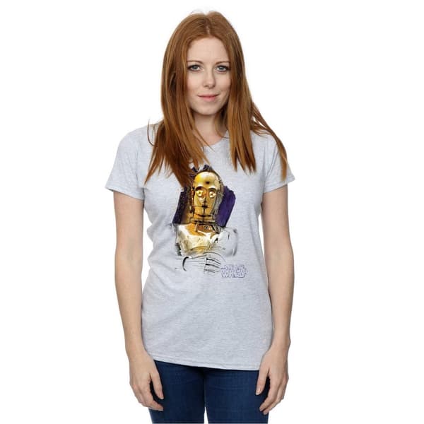 Star Wars Dam/Tjej - De sista jedi C-3PO T-shirt i borstad bomull