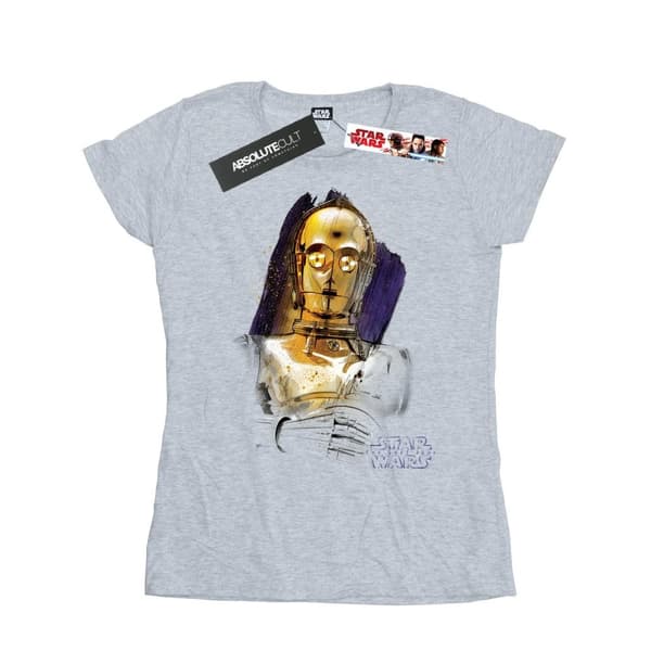 Star Wars Dam/Tjej - De sista jedi C-3PO T-shirt i borstad bomull