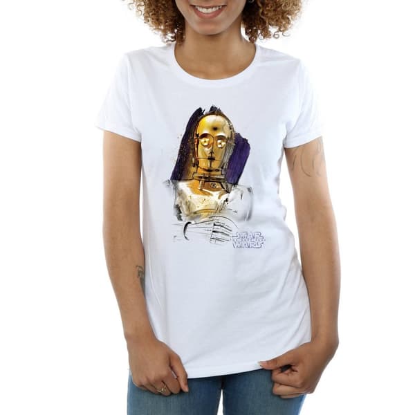 Star Wars Dam/Tjej - De sista jedi C-3PO T-shirt i borstad bomull