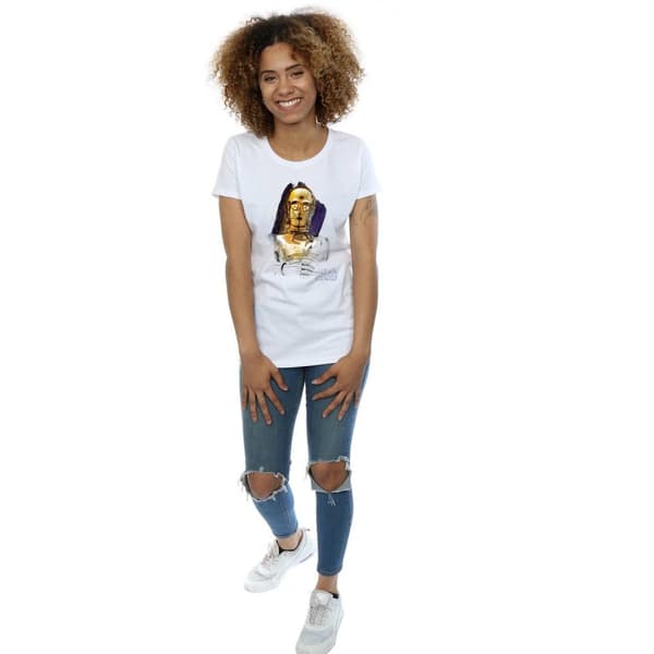 Star Wars Dam/Tjej - De sista jedi C-3PO T-shirt i borstad bomull